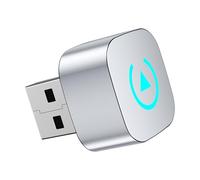 VAEVEN Mini Adattatore CarPlay Wireless per Jaguar XF 2019 2020 2021 2022 2023 2024 2025, Converte cablato in Wireless, Plug And Play, Adapter Senza Fili per CarPlay e Android Auto,B Silver