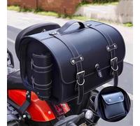 VAEVEN Moto Baule Posteriore per Vespa GTS GTV 250 300, Resistente Impermeabile Bauletto Moto Valigia, Borse in Pelle Moto Strumento, Borsa da Sella per Moto,A Black