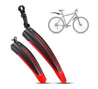 VAEVEN Parafango Bici per Dahon Mu Series Ciao! Glide P7/P8 Curl Mµ XXV, Regolabile Parafanghi Bici Set, 20-26 Pollici Anteriore Posteriore Parafango Bicicletta, per Mountain Bike Bici,C Red