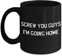 Vaffanculo ragazzi, sto tornando a casa, divertente tazza in ceramica nera, tazza da caffè e latte, tazze da caffè, novità, tazza da caffè, tazza da tè in ceramica con stampa su entrambi i lati per la