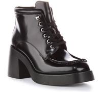 VAGABOND Brooke Pelle Zip Laterale con Lacci Tacchi Stivaletto Nero Donna UK 3 -
