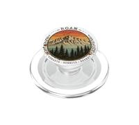 Vagare tra le vette dei tramonti Ripeti Retro Mountain PopSockets PopGrip per MagSafe