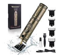 VAGARY Tagliacapelli elettrico professionale da uomo, con lama a T, rasoio elettrico senza fili e ricaricabile, con pettini guida, set da barbiere domestico (bronzo)