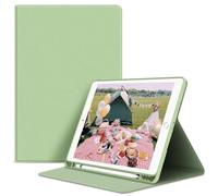 VAGHVEO Custodia per iPad 9.7" 2017/2018, iPad Air1/Air 2 Case con Built-in Pencil Holder, Flessibile Protezione Morbido TPU Silicone Cover Posteriore per Apple iPad 5a/6 Gen/Air 1/2, Verde Chiaro