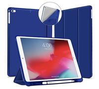 VAGHVEO Custodia per iPad 9.7 Pollici 2018/2017, iPad Air 1/2 Cover, Ultra Sottile Custodia Protettiva con Auto Sonno/Sveglia la Funzione, Morbida e Flessibile TPU Silicone Smart Case, Blu Marino