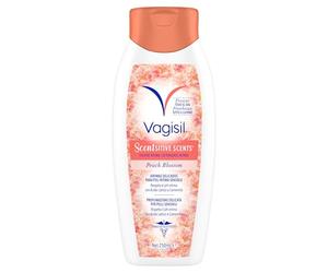 Vagisil Detergente Intimo Donna Scentsitive Scents Ai Fiori di Pesco, Igiene Intima, Rispetta Il pH Intimo Della Pelle, 250 ml