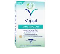 Vagisil incontinence care salviettine intime 2in1 lenitive & rinfrescanti 12 pezzi
