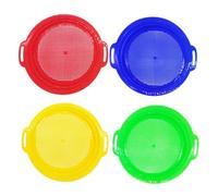 Vaglio Per Sabbia Spiaggia | Set di 4 pezzi di setacci multicolori | Setaccio a Padella | Per Bambini Ragazzi Ragazze Casa Giardino Prato Fattoria Alla Ricerca Di Tesori Conchiglie Rocce