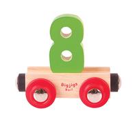 Vagoncino con numero 8 per trenini in legno BIGJIGS RAIL