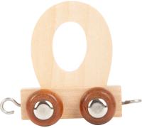 Vagoncino in legno con lettera O per piste ferroviarie small foot