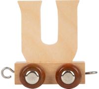 vagoncino in legno con lettera U per piste ferroviarie small foot