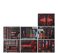 Vagone Attrezzi Depositi Set Con 7 Depositi Hartschaum Montato Con Strumento