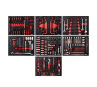 Vagone Attrezzi Depositi Set Con 7 Depositi Hartschaum Montato Con Strumento