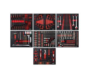 Vagone Attrezzi Depositi Set Con 7 Depositi Hartschaum Montato Con Strumento