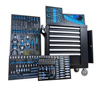 Vagone Attrezzi Montato Carrello Auto Cassetta Attrezzi 7 Cassetti 6 Riempito