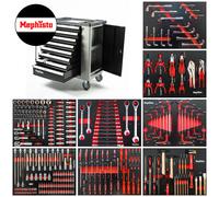 Vagone Attrezzi Premium Pro+ Carrello Con 8 Cassetti Riempito Con Attrezzo