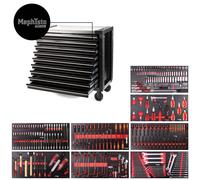 Vagone Attrezzi pro-Line Riempito " Big Nero " Con 9 Cassetti Compreso Strumento