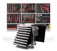 Vagone Attrezzi Riempito Con Strumento Premium XXL 9 Cassetti Werkstattwagen