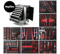 Vagone Attrezzi XXXL Premium 7 Cassetti Riempito Con IN Schiuma Depositi