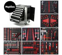 Vagone Attrezzi XXXXL Premium Con 7 Cassetti Incl. 8xWerkzeug IN Schaumeinlagen