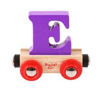Vagone di legno Bigjigs Rail con la lettera E