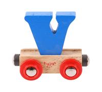 Vagone lettera V in legno Bigjigs Rail