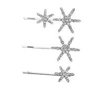 Vaguelly 1 forcina a stella Clip per da barra strass bobby nozze spillo the rituals elegant lux bomboniere matrimonio fermaglio a stella da donna clip per barretta da donna Silver