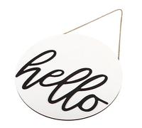 Vaguelly 1 Pezzo cartellino in Legno di Porta d'ingresso Arredamento placche Bianco Tavole Appendiabiti per Porta Lettere Cartello di Benvenuto per la Porta d'ingresso di Legno Bianca