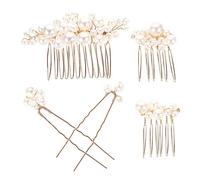 Vaguelly 1 Pezzo Da Calciare Set Di Accessori Per Doccia Accessori Per Da Damigella D'onore Tu Tornante Nozze Pettine Clip Di Perle Per Ragazze Nuziale Perla