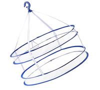 Vaguelly 1 Pz Cesto Portabiti Pieghevole All'aperto Cestino Maglia Gancio sopra Cesto in Rete per Asciugare i Vestiti Asciugatura Lana Piccolo Portatile Blu Filo di Acciaio Colore Casuale