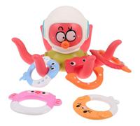 Vaguelly 1 set di giocattoli da bagno con lancio di anelli a forma di polpo, gioco interattivo per bambini con acqua sensoriale, per il bagno, la piscina e per giocare all'aperto.