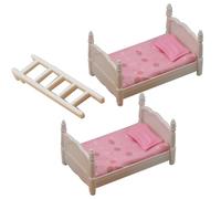 Vaguelly 1 Set di letto mini arredamento per la casa delle bambole letto da casa delle bambole in miniatura mini letto per bambole mini letto di casa stoffa