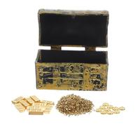 Vaguelly 1 Set Di Scatole Del Per Casa Delle Bambole, in Miniatura, Barrette, Baule Dei Pirati, Oggetti Di Scena, Piccole Per Bambole, Giocattoli Educativi Per La