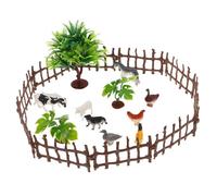 Vaguelly 1 set di statuette di pollo da fattoria simulate e mini oggetti di scena per giardino di fattoria, accessori in miniatura per la decorazione del giardino delle fate della casa delle bambole