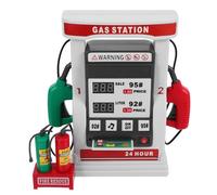 Vaguelly 1 Set Pompa Di Benzina Giocattolo Pompa Di Benzina Per Bambini Giocattolo Della Pompa Di Benzina Stazione di Servizio Modello Di Set Gioco Pilastro Intelligente Bambino Plastica