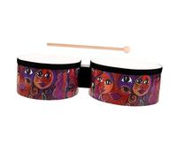 Vaguelly 1 Set Tamburo Bongo Batteria Per Bambini Da 5 a 9 Anni Tamburi Di Bonghi Tamburo Cahon Bonghi Per Bambini Set Di Batteria Tom Strumenti Musicali Tamburo Rullante Di Legno Bambino