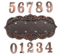 Vaguelly 1 Set Targa Numero Vintage Antico con Design Creativo Facile Installazione Uffici Completo con