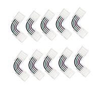 Vaguelly 10 pezzi Connettori LED Strip Pin Angolari per Strisce Rgb Smd Kit Adattatori per e Prolunghe Miniatura e Portatile per Uso DIY e Decorazioni