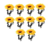 Vaguelly 10 Pezzi Elastici per con di Girasole Giallo Fasce Elastiche per di Cavallo Accessori Floreali Decorativi per Acconciature e Ragazze Resistenti allo Sbiadimento e Facili Usare