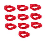 Vaguelly 10 Pezzi lunghe estensioni dei ricci estensione sintetico onda curly hair curls parrucche molletta per lunga molletta per monopezzo seta domestica rosso