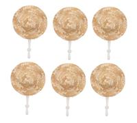 Vaguelly 10 pezzi Mini Cappelli di Paglia per Bambole Fatti Mano con Cinturino Sombrero in Bambù per Casa delle Bambole e Progetti DIY Decorazioni Estive Resistenti e Versatili