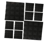 Vaguelly 10 Pezzi Pannelli Fonoassorbenti Piramidali Alta Densità Autoadesivi Pannelli Isolanti Acustici Ignifughi per Riduzione Rumore in Studio e Casa