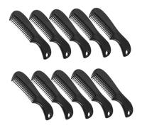 Vaguelly 10 Pezzi pettine per barba facciale Uomini piccoli pettini per barba setola Bene Pettine tascabile Pettine con chiusura pettine per da uomo pettine di baffi plastica Black