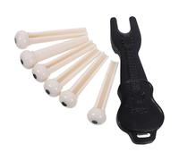 Vaguelly 10 set di piroli per chitarra: piroli per chitarra acustica con estrattore per piroli e avvolgicorde per una rapida sostituzione e manutenzione delle corde.