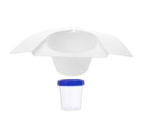 Vaguelly 10 set di sgabelli per WC, cappelli per la raccolta delle urine, bicchieri di plastica per campioni con coperchio sigillato ed etichette adesive per ospedali, laboratori e forniture per urina
