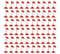 Vaguelly 100 Pezzi Bandiere Rosse in Plastica con Base Stabile e Asta per Giochi da Tavolo e Simulazioni di Guerra, Previene Ribaltamento