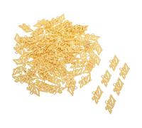 Vaguelly 100 Pezzi Ciondoli Oro in Lega per Bracciali e Collane | Finitura Elettroplaccata Brillante, Marker Commemorativo Dell’anno, Adatti a Laureati e Artigiani