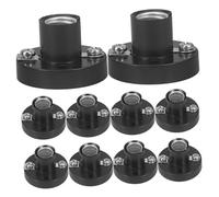 Vaguelly 10pezzi Portalampada Lampadina Vite Miniatura Per Esperimenti Di Fisica Base Compatta Nera Installazione Facile e Uso Versatile Per Circuiti Elettrici