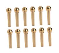Vaguelly 12 pezzi Spilli in Ottone per Corde Chitarra Elettrica e Acustica Picchetti Ponte Resistenti e Stabili per Riparazione e Sostituzione Strumenti Musicali