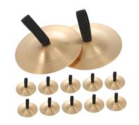 Vaguelly 12pezzi Cembali Per Dita in Rame Da Leggeri e Portatili Per Danza Del Ventre Feste e Ragazzo Ragazza Strumenti Musicali Percussione Per Piccole Mani